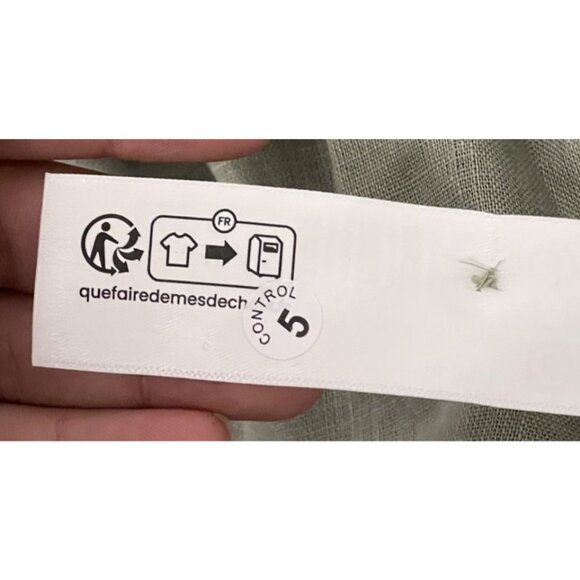 Massimo Dutti Studio Mens Dress Shirt Linen XL Green Gray 8411/840 NWT - Picture 8 of 14